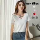 Tシャツ レディース カットソー 半袖 40代 きれいめ 夏 トップス Vネック ロンT シンプル 快適 薄手 ゆったり カジュアル 体型カバー 通勤 OL お...