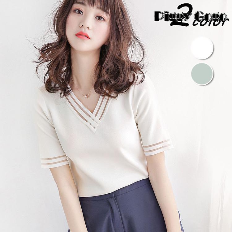 Tシャツ レディース 40代 春夏新作 オシャレ半袖トップス 白ニットソー 白Vネック 大人 通勤 ゆったり ..