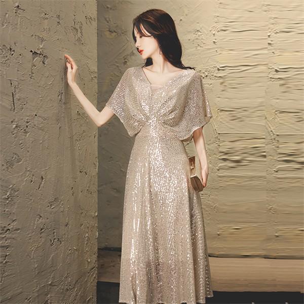 レディース　ドレス　海外　ファッション　海外風　パーティ アメリカ 中東 クロスボーダー ホルターネック ハイ スリット バック レス スパンコール イブニングドレス フィッシュ テール スカート ロング ドレス