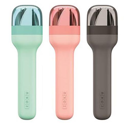 ZOKU ゾク ポケット ユーテンシルセット 携帯用スプーン、フォーク、ナイフ3点セット コンパクトケース入り 合宿 施設 入院 トリオセット