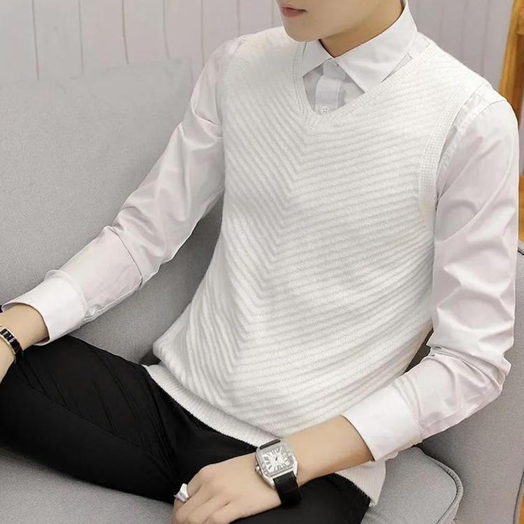 春秋冬 ニットベスト メンズニットベスト ビジネス セーター カジュアル 洗える ビジネスベスト 男性 オフィス インナー ニットチョッキ