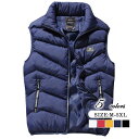 中綿ベスト ダウンベスト メンズ 秋冬 アウター 通常サイズより小さい 少し小さめ スウェット 防寒軽量カジュアル かっこいい 人気