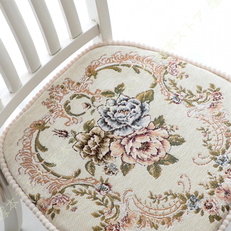 チェア クッション 椅子 クッション シートクッション 座布団 チェア用 ひも付き 食卓椅子用クッション..