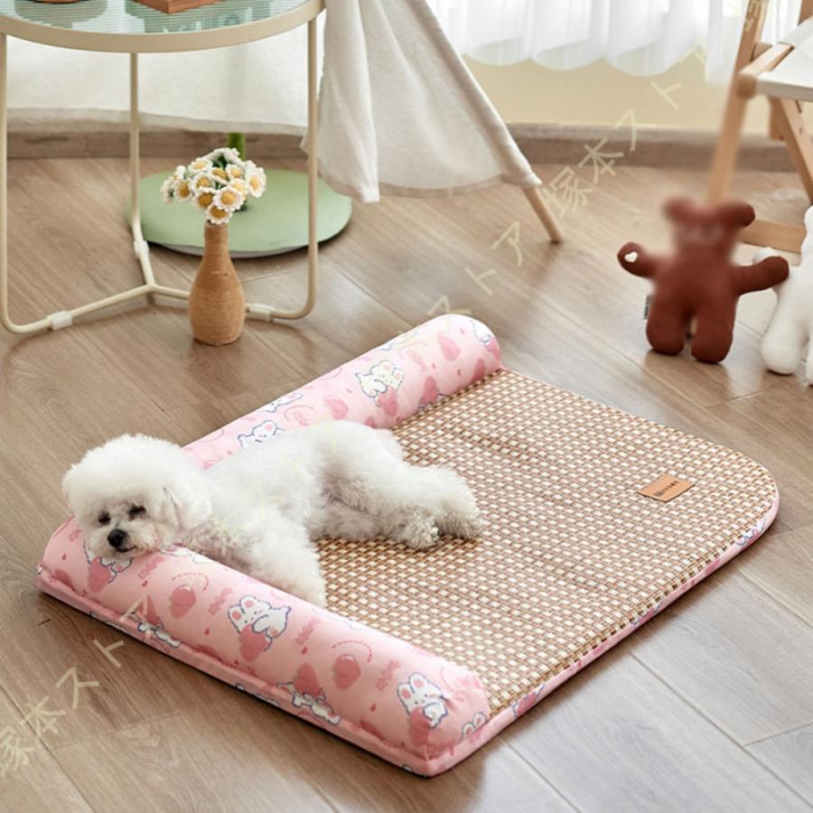 ペットベッド 犬ベッド 猫ベッド L型 枕付き 高反発 耐噛み ペットクッション 成犬 シニア 老犬 滑り止..