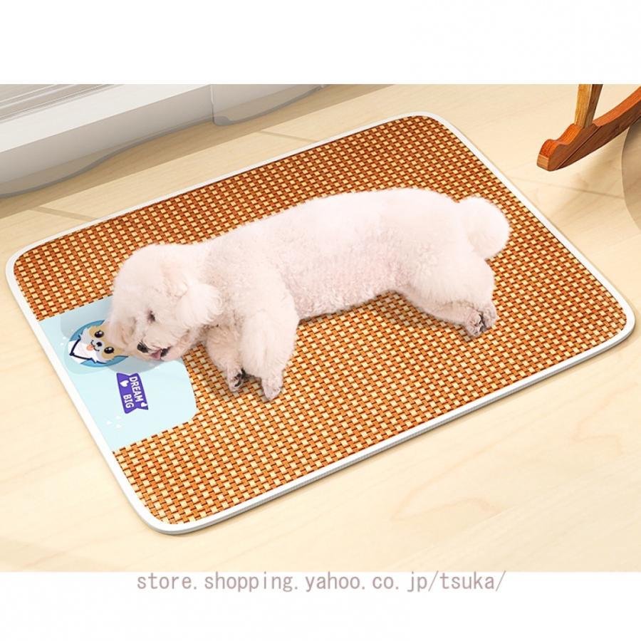 ペットベッド クール 犬 猫 ベッド マット 春夏 クール 通気性 涼感 両面 かわいい ペット ペット用マ..