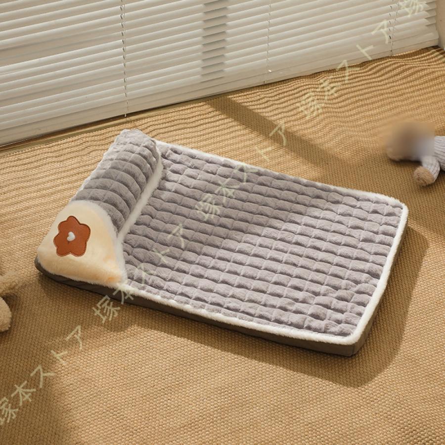 ペット用 スクエアタイプ ペットベッド 犬ベッド 猫ベッド 可愛い ネコベッド おしゃれ あったか 洗え..