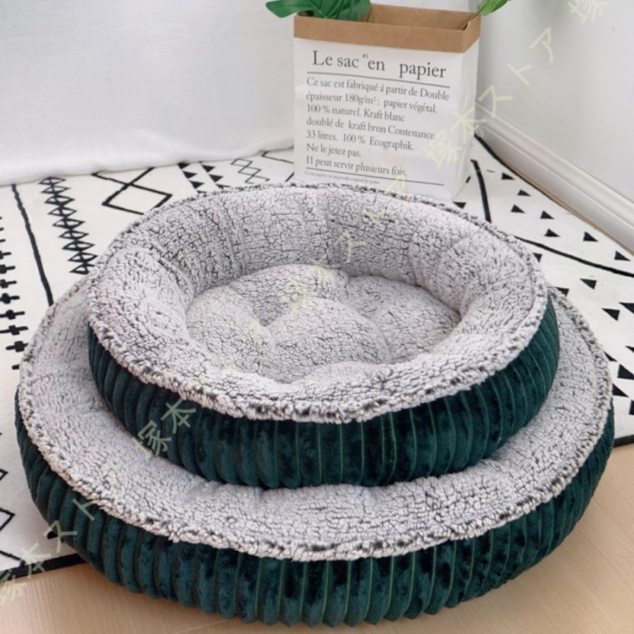 犬ベッド 丸形 ペットベッド ふわふわ ペットクッション 冬 猫 クッション 大きめ 寝床 小型犬 もこもこ 暖かい ペット ベッド 洗える ドッグクッション 犬