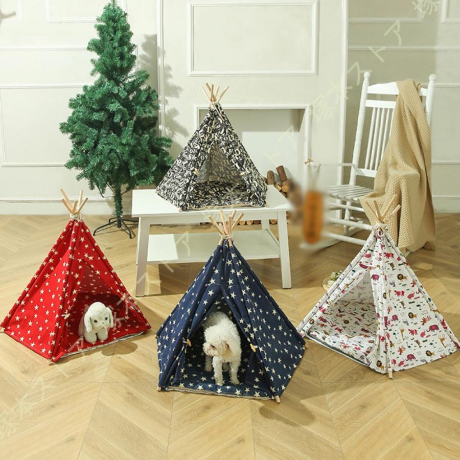 ペットテント 夏 ペット ハウス ペットベッド 犬小屋 猫小屋 室内 屋外 通気性いい 暑さ対策 おしゃれ ..