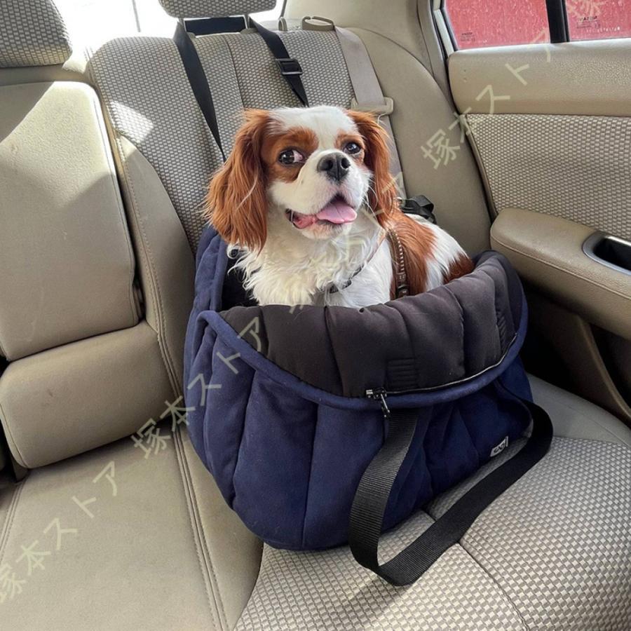ドライブベッド ドライブボックスペット用 犬用 ペットベッド ペットクッション ペットシート 中小型犬 通気 洗濯便利 車用 後部座席対応 ドライブ用