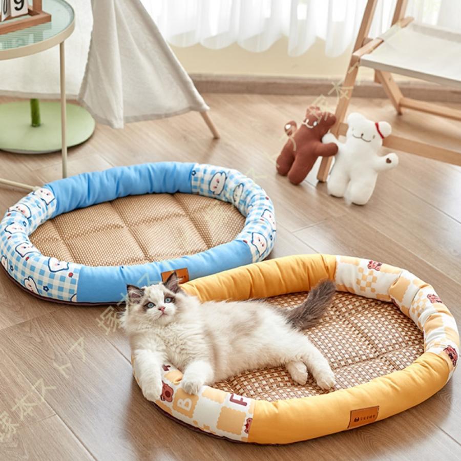 ペットベッド 犬 春夏 クール 接触冷感 ペット ベッド 犬 猫 夏 ひんやり ドット犬 猫ベッド ペットベッド 暑さ対策 ひんやり 冷感 ク..