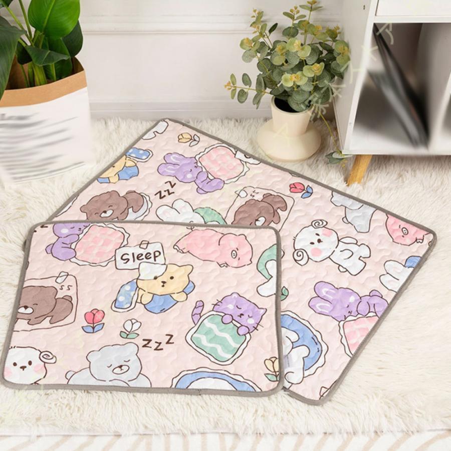ベッド クールマット 犬 小型犬 犬用 猫 猫用 綿 キルト シート 100%綿 夏用マット ペットベッド ペットマット 滑り止め 犬 猫 汚れ防止マット マット シート