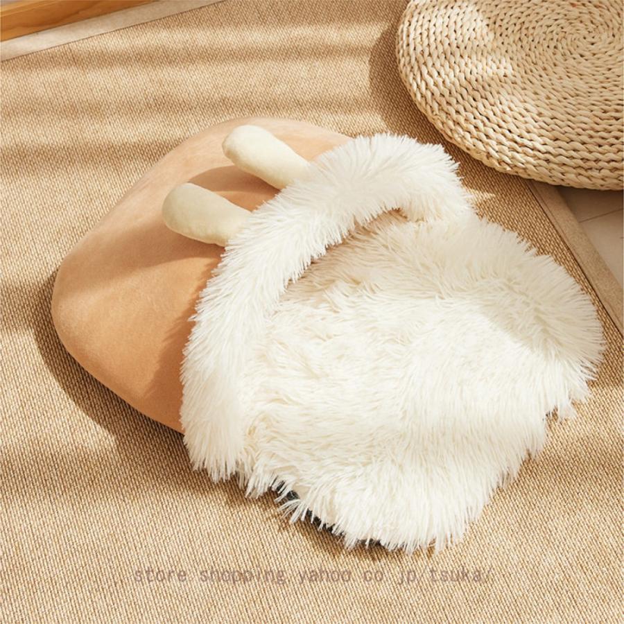 ペットベッド 猫 ドーム 小さめ 冬 洗える クッション 犬 ベッド かわいい 小型犬 通年 ふわふわ もこ..