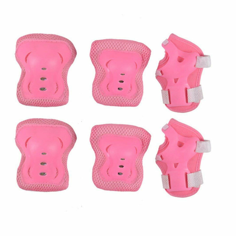【お子様を完全サポート】 プロテクター キッズ 子供 お守りKIDS ピンク キッズプロテクター 子供用 6点セット 肘 膝 手首 プロテクターセット サポータ...