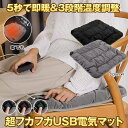 【屋外でも使える】 シートヒーター ホット クッション 45×45 USB 座布団 ホットカーペット ミニ ヒーター ホットマット カーシート 電熱 オフィス 寒さ対策 ヒート 後付け 車 おしゃれ あったかグッズ あったか 椅子用 いす ヒーター付き 秋 冬