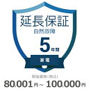 【5/1限定最大2000円OFFクーポン発行&エントリーでP3倍!更に全商品ポイント3倍!】 家電自然故障保証【5年に延長】80,001円〜100,000円