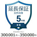 家電自然故障保証【5年に延長】300,001円〜350,000円