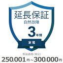 【6/5限定最大2000円OFFクーポン発行&エントリーでP4倍!更に全商品ポイント3倍!】 家電自然故障保証【3年に延長】250,001円〜300,000円