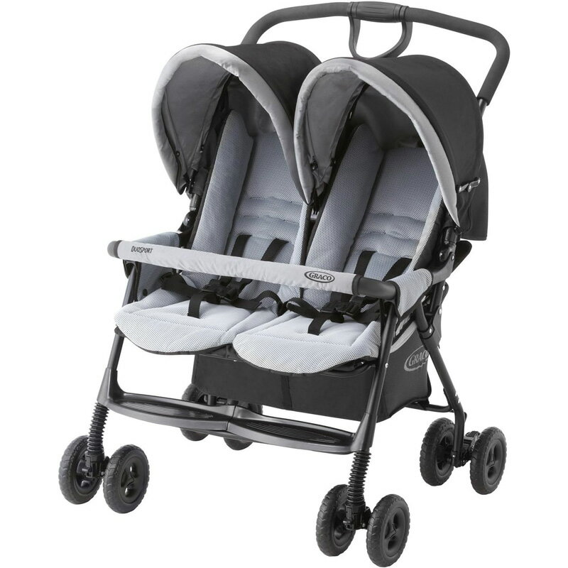 【3/25限定最大2000円OFFクーポン発行&エントリーでP4倍!更に全商品ポイント3倍!】 GRACO グレコ デュオスポーツ ジェミニブラック BK 二人乗りベビーカー 1か月〜36か月まで