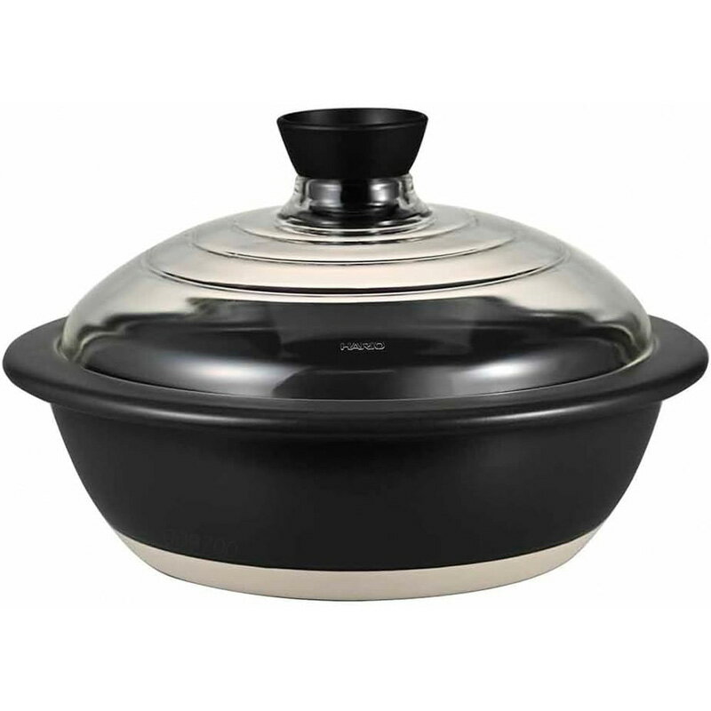 【11/18限定最大2000円OFFクーポン発行＆エントリーで最大ポイント4倍】 HARIO ハリオ フタがガラスの土鍋 9号 3000ml GDN-255-B-W