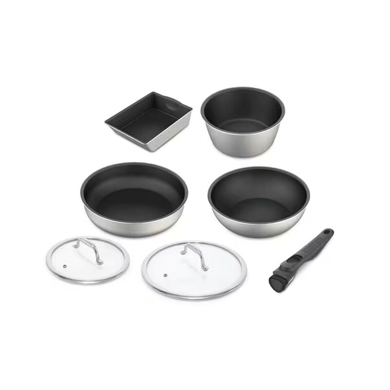 樂天商城 - 【5/1限定最大2000円OFFクーポン発行＆エントリーでP3倍！更に全商品ポイント3倍！】 アイリスオーヤマ ダイヤモンドグレイス IH・ガス・オーブン対応 7点セット DG-S7S シルバー