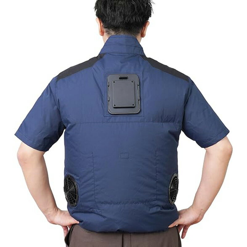 Rakuten - THANKO サンコー 冷蔵服 2026年モデル 半袖 TKWE26SNVF ネイビー フリー ペルチェ冷却 ファン搭載 作業服