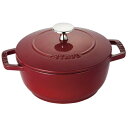 【日本国内正規品】【生涯保証シリアルナンバー付】 ストウブ Staub ワナベ チェリー Mサイズ 18cm IH対応 40501-007 両手 鋳物 ホーロー鍋Wa-NABE