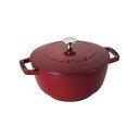 【日本国内正規品】【生涯保証シリアルナンバー付】 ストウブ Staub ワナベ チェリー Lサイズ 20cm IH対応 40501-072 両手 鋳物 ホーロー鍋Wa-NABE