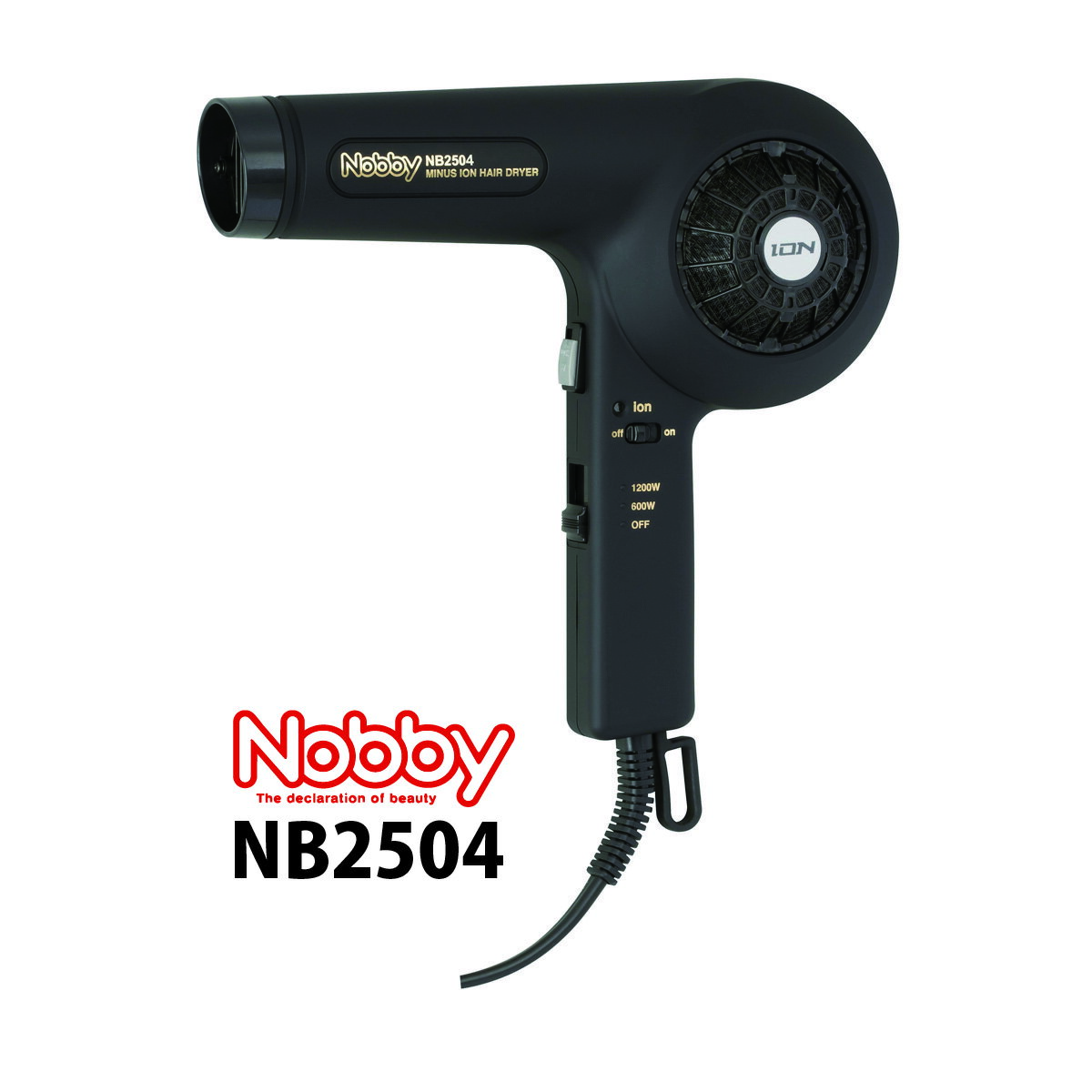 【お買い物マラソンP2倍。25日はP5倍】【送料無料】 テスコム Nobby マイナスイオン ヘアー ドライヤー NB2504 ブラック 4975302125422 【ヘアドライヤー ノビー ノビィ プロ用 高性能フィルター NB2503 後継機 大風量】