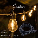 楽天ダイコン卸　直販部ソーラーライト 屋外 Candor® 充電式 ストリングライト【約3m 延長配線 単品売り】LED 電球型 センサーライト フック掛け 電球色 ガーランドライト 裸電球 ガーデンライト 玄関灯 外灯 防犯 イルミネーション エクステリア リーネア 柊