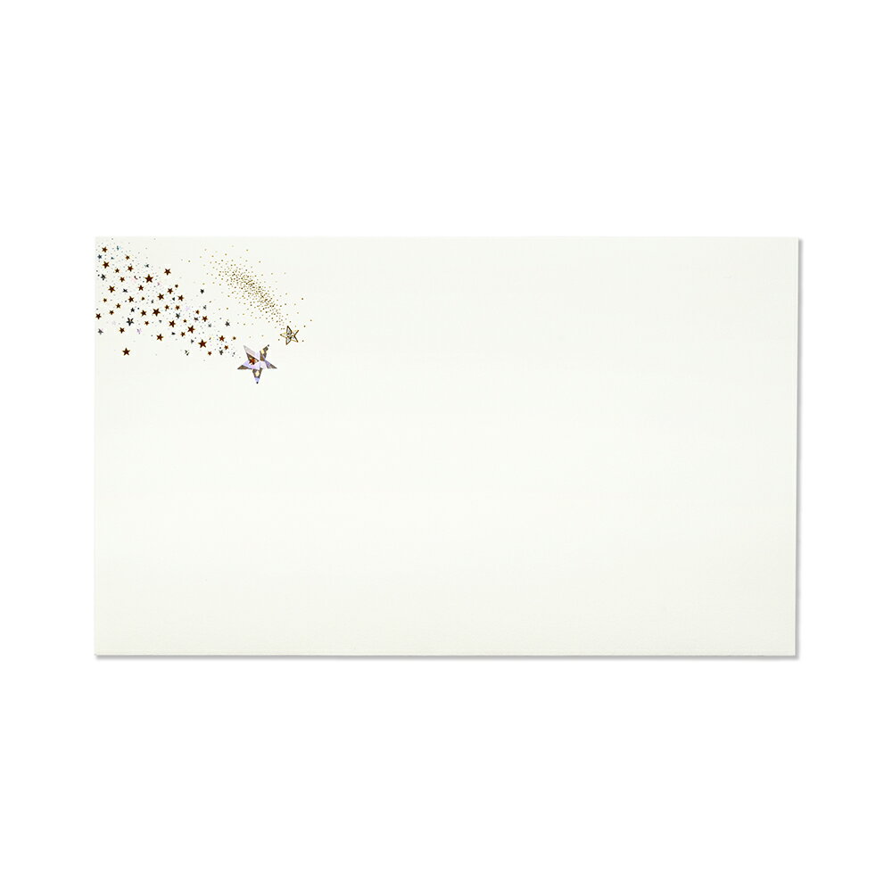 G.C.PRESS 封筒 流れ星 110x 185mm 4枚入(ワンポイント/ラッキーシンボル/星)のサムネイル