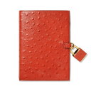 趣味の文具箱 システム手帳 STYLE vol.9 掲載商品。牛革(ステアレザー)にダチョウの皮を模した型押し加工を施した革を使用しています。