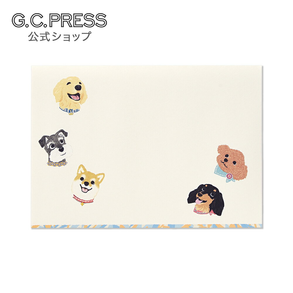 Rakuten - ミニレターパッド封筒5枚｜INU｜封筒サイズ：114×162mm（洋形2号）[304-07] | G.C.PRESS（ジーシープレス）| 文房具 レターセット 手紙 犬 いぬ