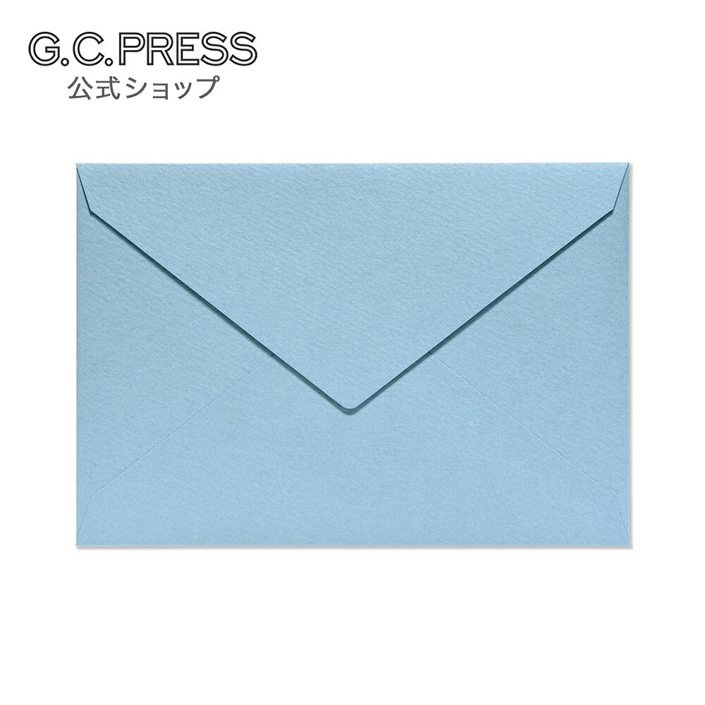5枚｜カラー封筒　洋2　スカイブルー｜サイズ：114×162mm（洋形2号）[565-30] | G....