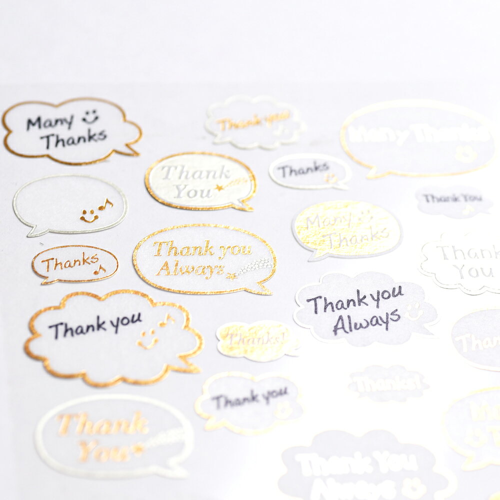 マスキングシール 吹き出し THANK YOU (1シート35ピース) 141-08【ジーシープレス 公式】[ G.C.PRESS 文房具 封シール マスキングテープ お礼 サンキュー ありがとう ギフト]