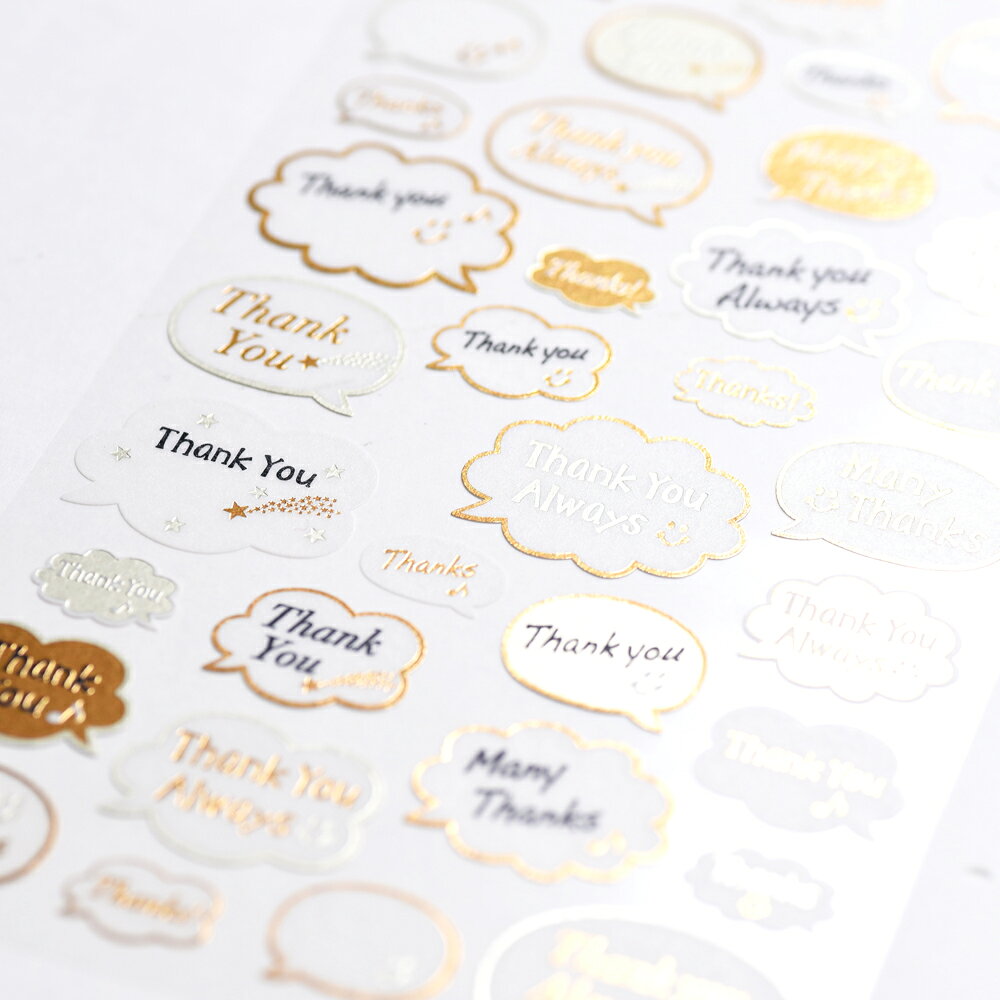 マスキングシール 吹き出し THANK YOU (1シート35ピース) 141-08【ジーシープレス 公式】[ G.C.PRESS 文房具 封シール マスキングテープ お礼 サンキュー ありがとう ギフト]