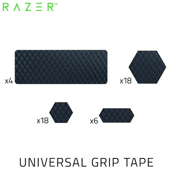 Razer公式 Razer Universal Grip Tape マルチサイズ滑り止めグリップテープセット ブラック RC21-01670100-R3M1 レーザー (マウスアクセサリ)