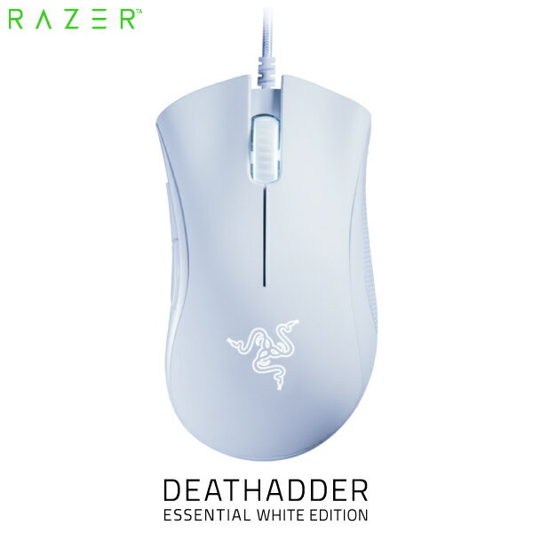 Razer公式 Razer DeathAdder Essential 有線 光学式 エルゴノミックデザイン ゲーミングマウス White Edition # RZ01…