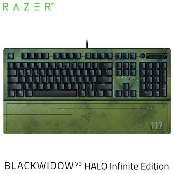 Razer公式 Razer BlackWidow V3 HALO Infinite Edition Green Switch 英語配列 緑軸 メカニカル ゲーミングキーボード RZ03-03542600-R3M1 レーザー (キーボード)