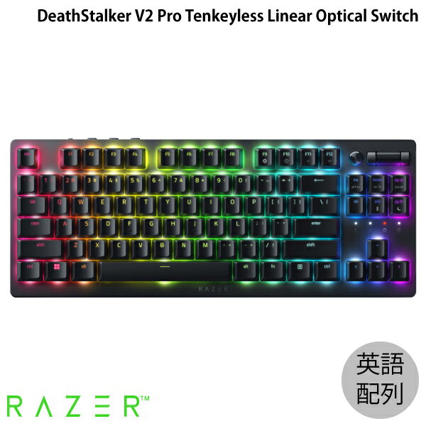 Razer公式 Razer DeathStalker V2 Pro Tenkeyless 英語配列 有線 / Bluetooth 5.0 / 2.4GHz ワイヤレス 両対応 静音…