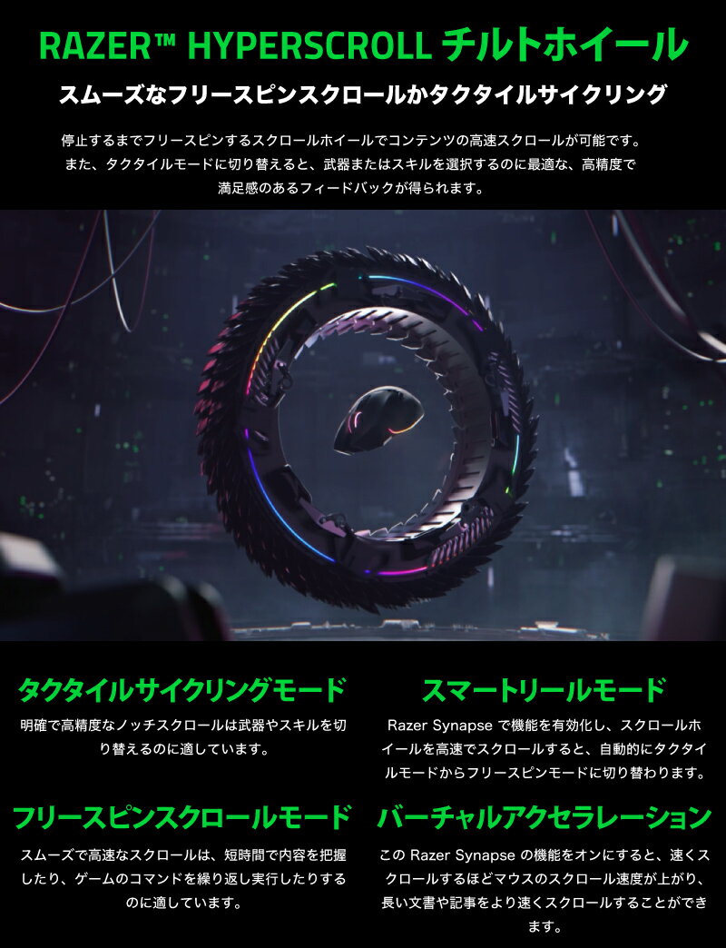 ��Razer������ Razer Basilisk V3 Pro ͭ�� / Bluetooth 5.0 / 2.4GHz �磻��쥹 ξ�б� ����ȥۥ�������� ���ؼ� �����ߥ󥰥ޥ��� White Edition # RZ01-04620200-R3A1 �졼���� (�ޥ���)