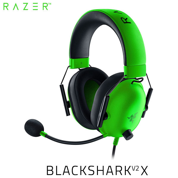 Razer公式 Razer BlackShark V2 X 軽量 eスポーツ向け ゲーミングヘッドセット グリーン RZ04-03240600-R3M1 レーザー (ヘッドセット)