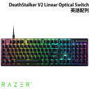 Razer公式 Razer DeathStalker V2 英語配列 有線 静音リニアオプティカルスイッチ 薄型ゲーミングキーボード Linear Optical Switch RZ03-04500100-R3M1 レーザー (キーボード)