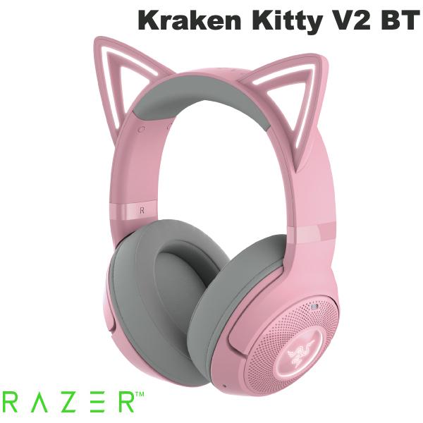 Razer Kraken Kitty V2 BT Bluetooth 5.2 ワイヤレス接続 ライティングエフェクト 対応 ネコミミ ゲーミング ヘッド…