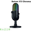 Razer Seiren V3 Chroma タップトゥミュート機能搭載の RGB USB マイク Black RZ19-05060100-R3M1 レーザー (マイクロホン USB)