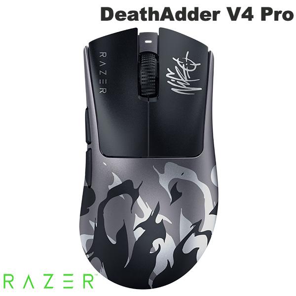  Razer DeathAdder V4 Pro 有線 / 2.4GHz ワイヤレス 両対応 エルゴノミックデザイン 超軽量 eスポーツゲーミングマウス NiKo Edition # RZ01-05330300-R3M1 レーザー (マウス)