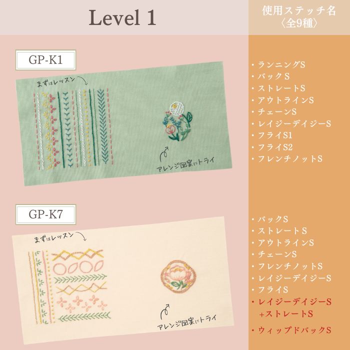 【最大700円OFFクーポン：スーパーSALE限定】【レベル別練習キット】はじめてのフランス刺しゅう レッスンクロス GARDEN PARTY(ガーデンパーティー) オリムパス olymupus 刺しゅうキット 刺しゅう 刺繍キット 刺しゅうキット 初心者 初級者 フランス クロスステッチ