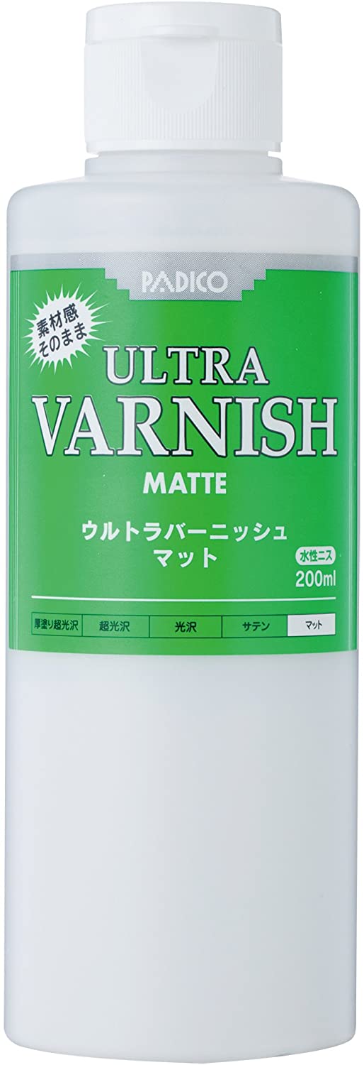 ウルトラバーニッシュ マット 303225 パジコ PADICO 仕上げ材 ニス 水性ニス 粘土 仕上げ液 仕上げ剤 透明 塗料 厚塗り つや出し 艶