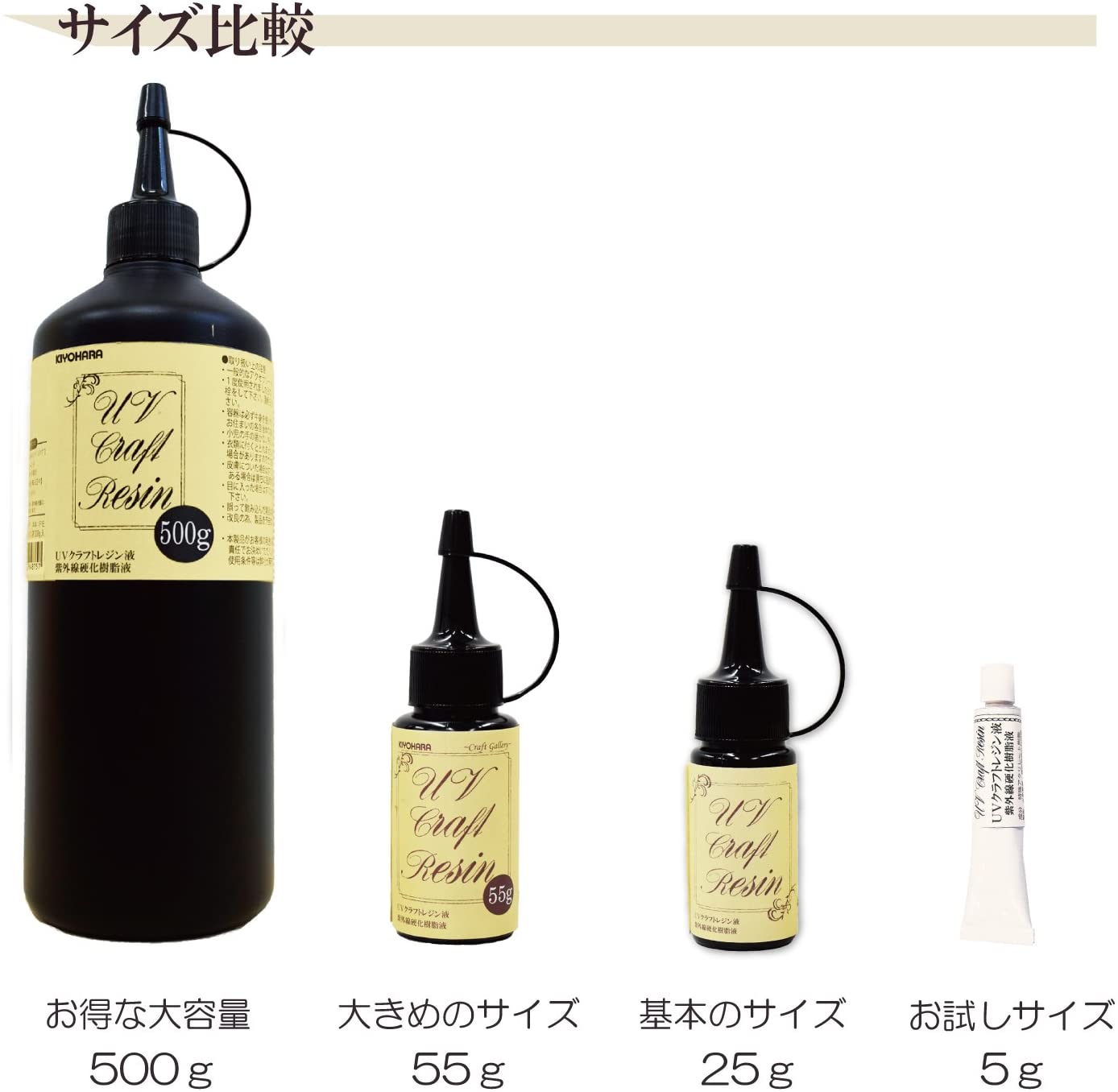 【最大1500円クーポン：〜10/10まで】 UVクラフトレジン液 500g UVR500G KIYOHARA ...