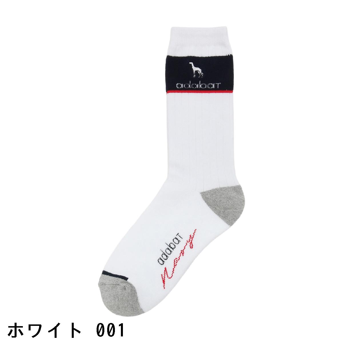 アダバットネイビー　ADABAT NAVY　バイカラーレギュラーソックス