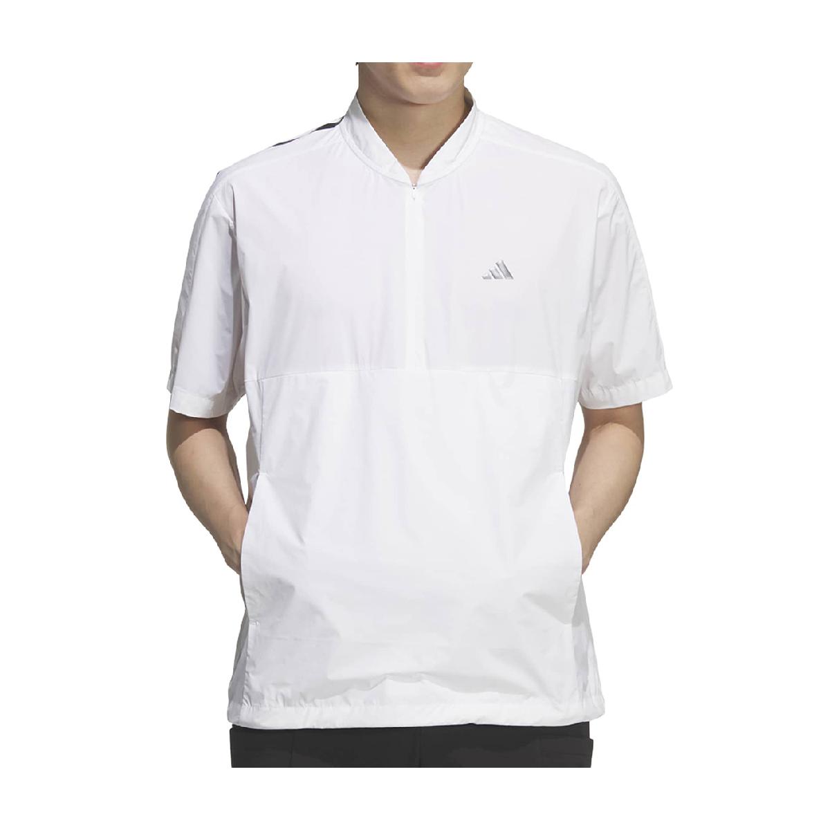 ADIDAS - アディダス　Adidas　ストレッチ プルオーバー 半袖ジャケット
